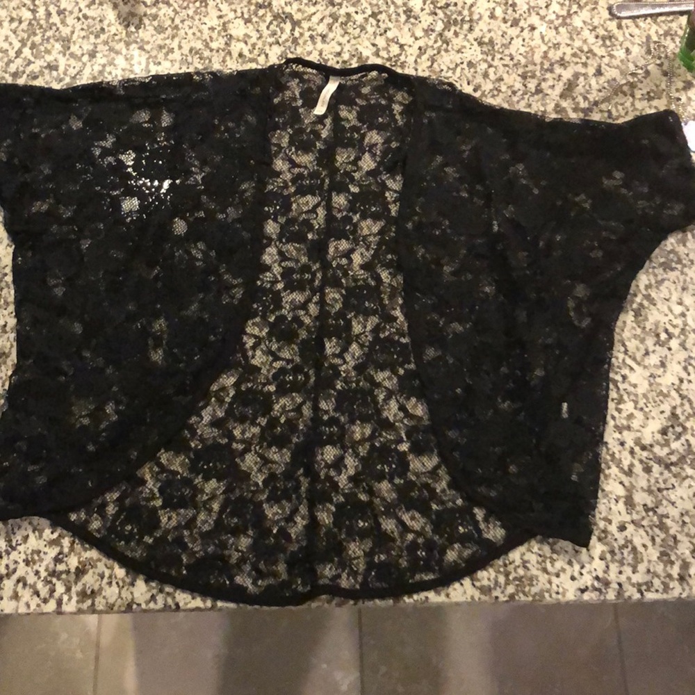 A lace cardigan